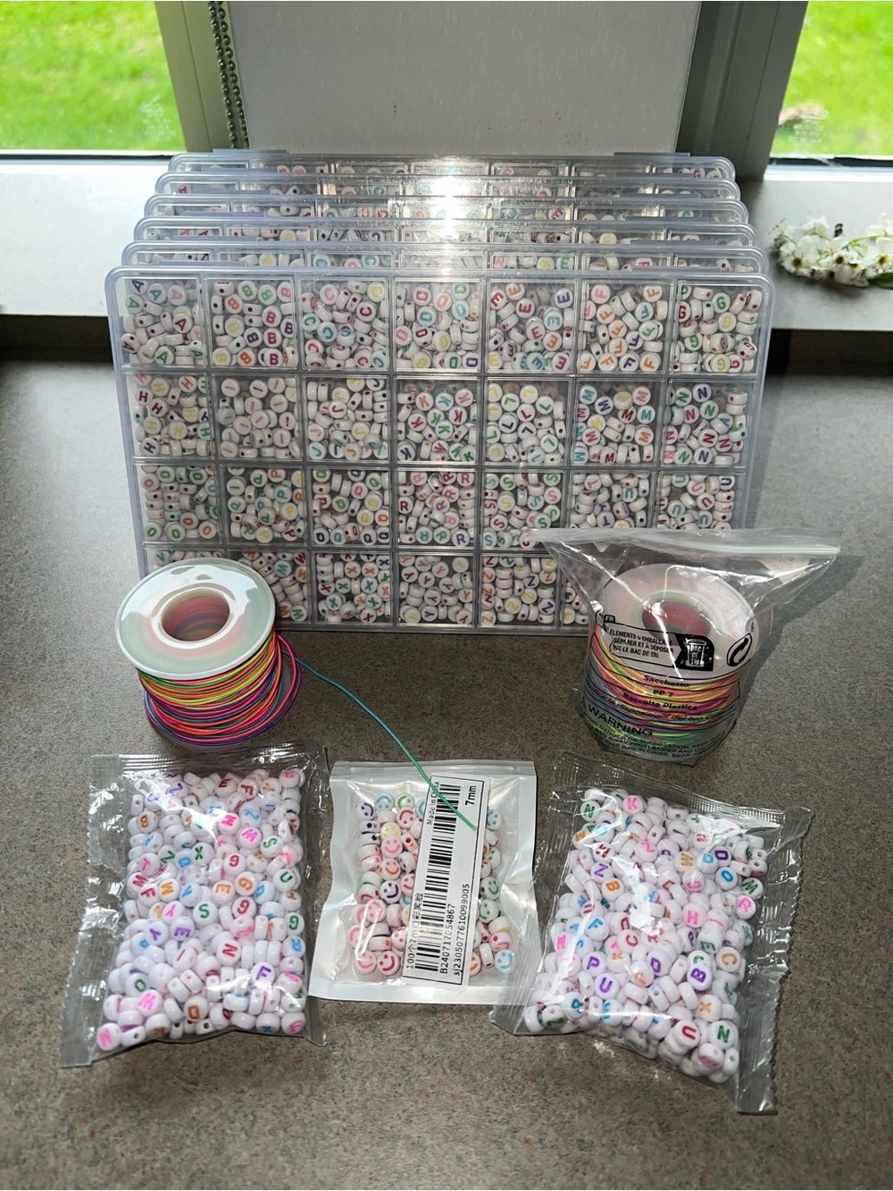 Bulk Set of Alphabet Beads & Accessories
